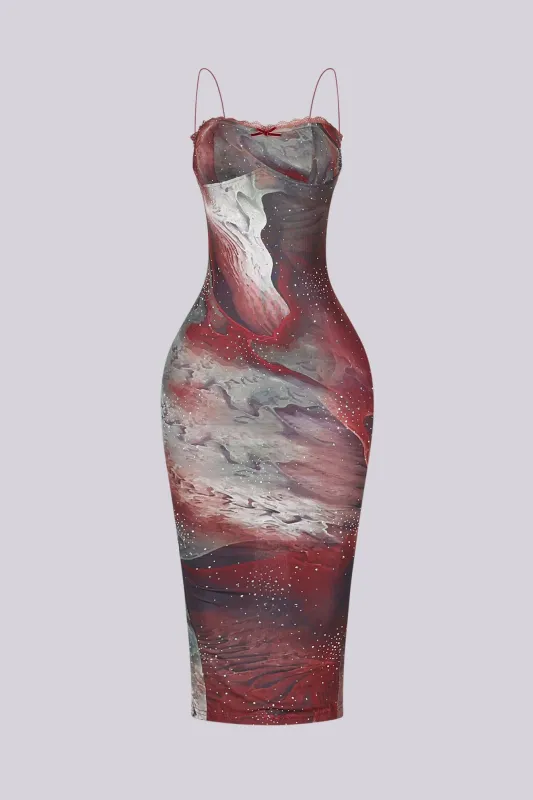 Sway In Rhinestone Midi Dress sold by EDGE by Know Style