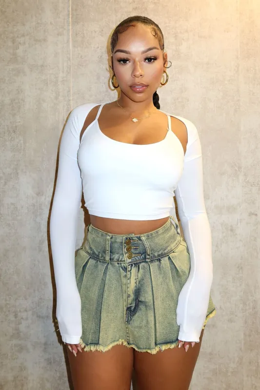 Soothing Basic Cami Crop Top With Bolero Set sold by EDGE by Know Style