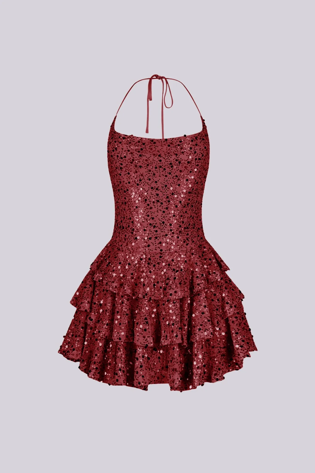 Merinda Sequin Halter Mini Dress sold by EDGE by Know Style product image thumbnail 5