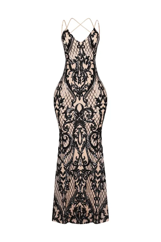 Party Perfect Sequin Maxi Dress sold by EDGE by Know Style