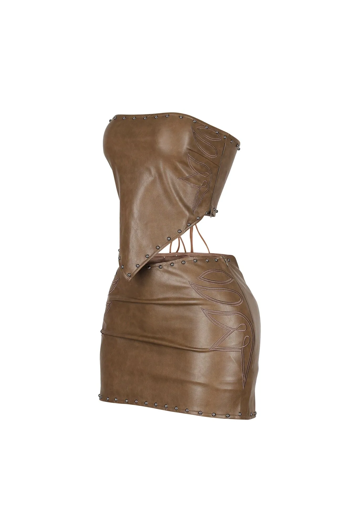 Rebel Heart Leather Top & Skirt SET sold by EDGE by Know Style product image thumbnail 5