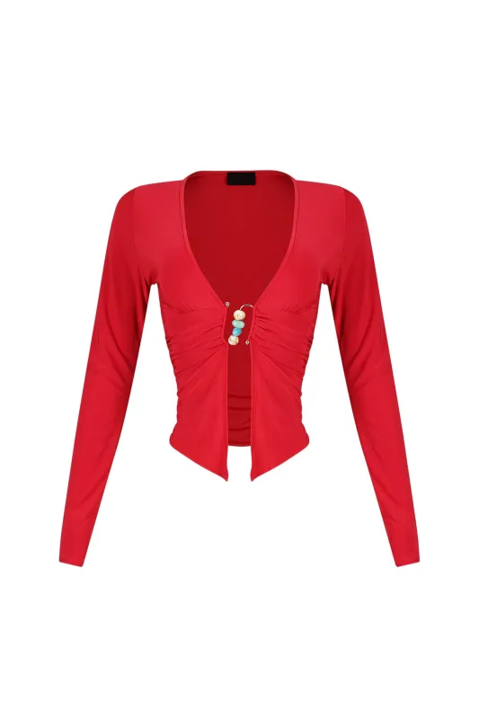 Too Faced Stone Trim Top sold by EDGE by Know Style