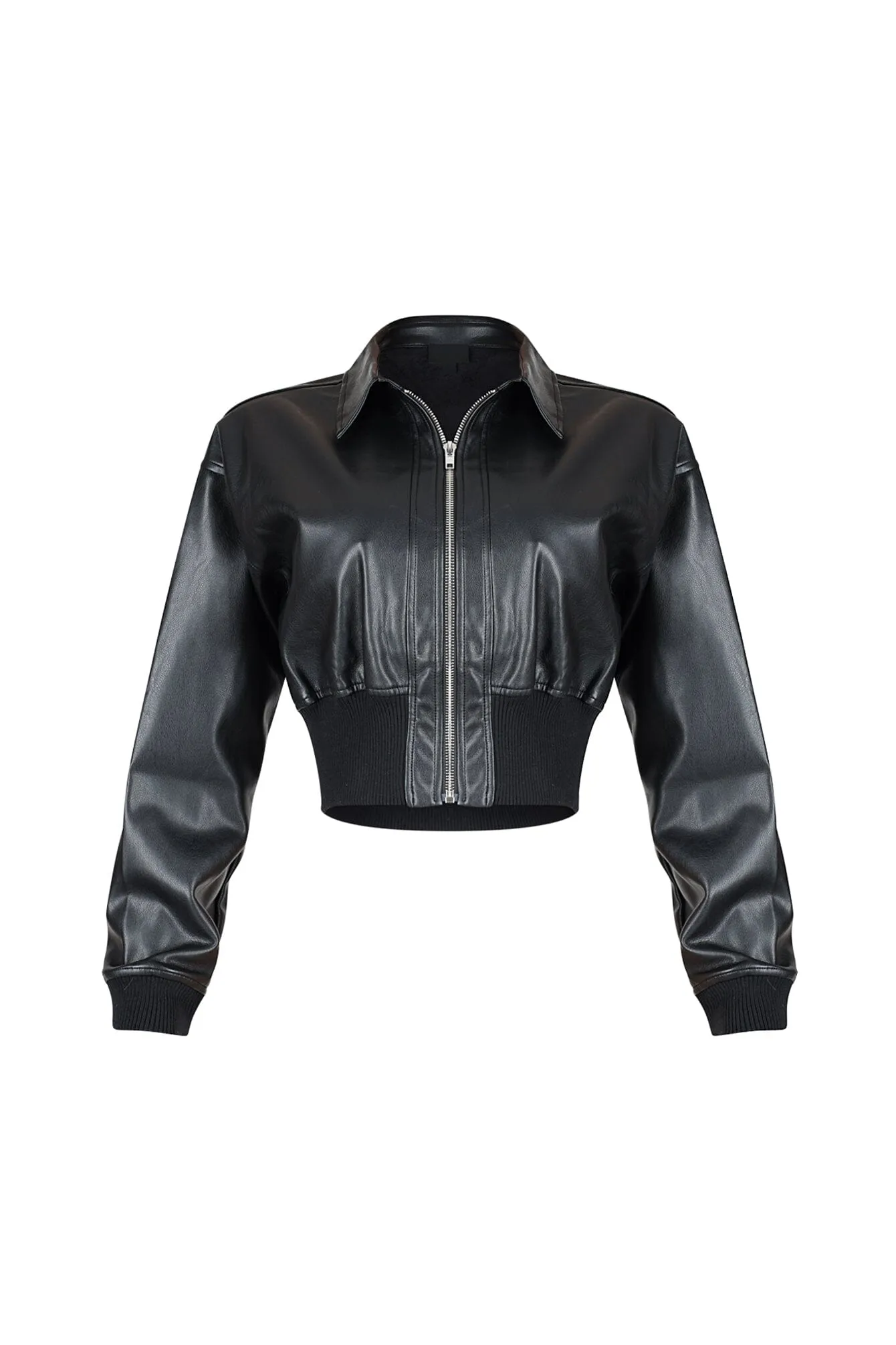 Midnight Rider PU Bomber Jacket sold by EDGE by Know Style product image thumbnail 3