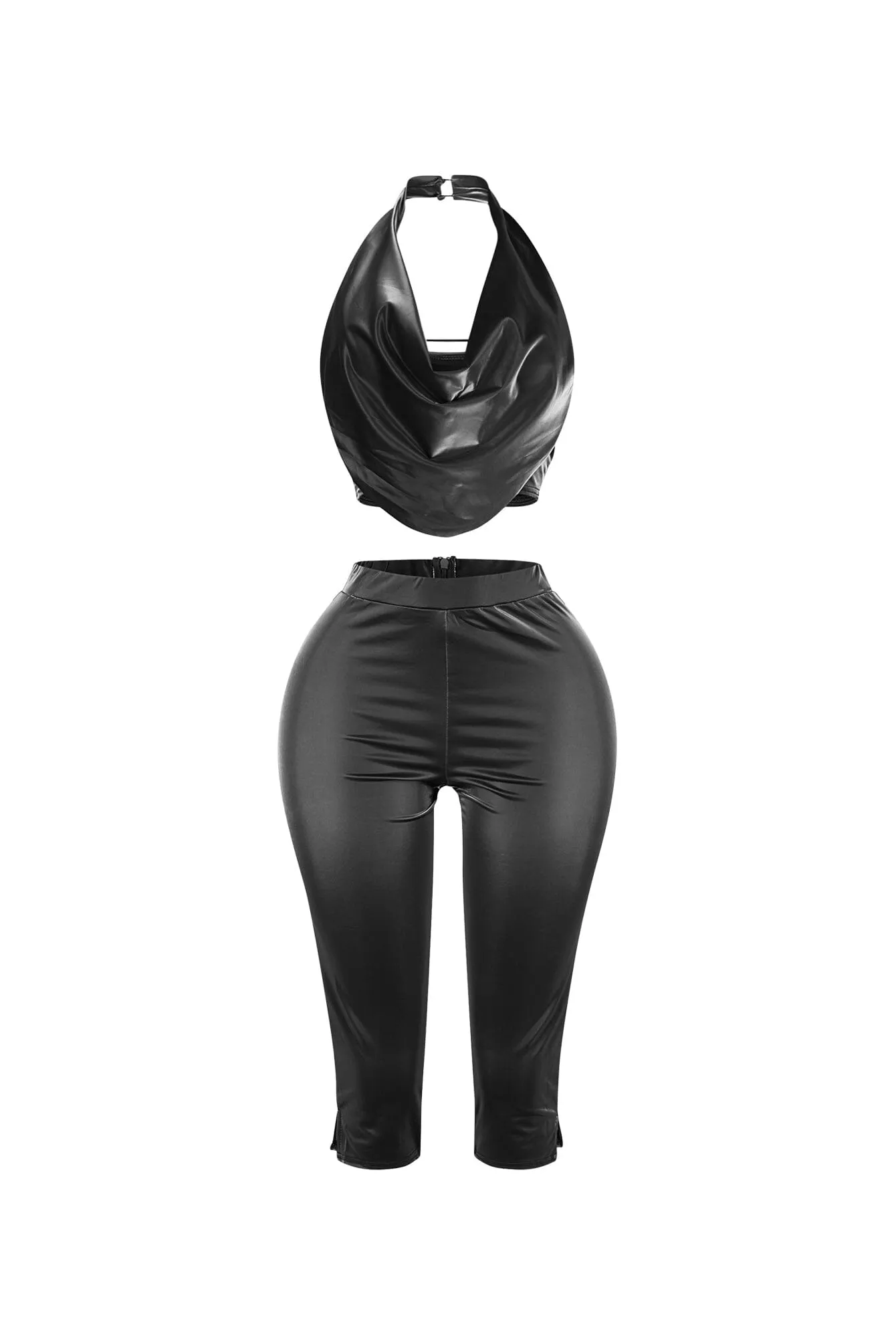 Liquid Glimmer Halter Top & Capri SET sold by EDGE by Know Style product image thumbnail 4