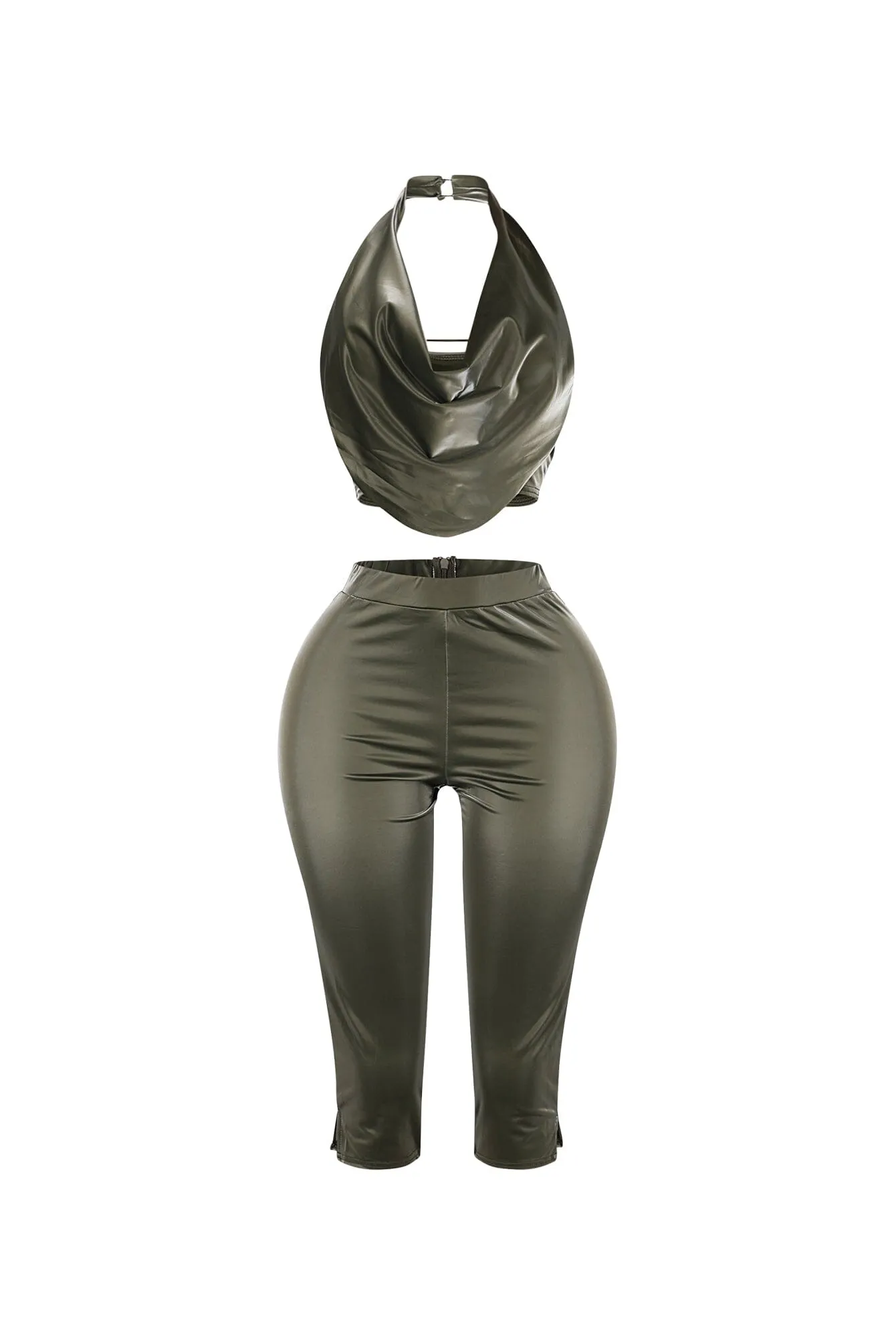 Liquid Glimmer Halter Top & Capri SET sold by EDGE by Know Style product image thumbnail 5