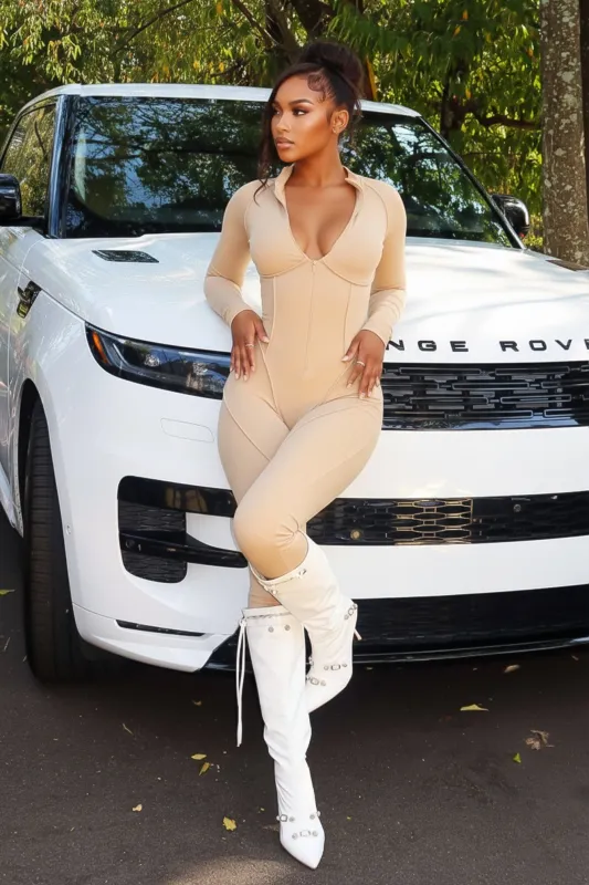 Stretch Fit Gym Ribbed Jumpsuit sold by EDGE by Know Style