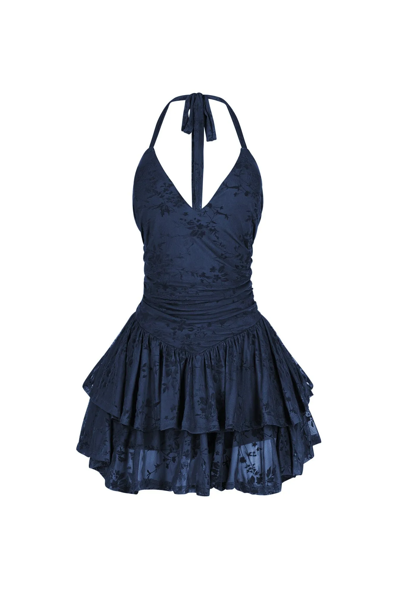 Lisbon Mesh Velvet Mini Dress sold by EDGE by Know Style product image thumbnail 5