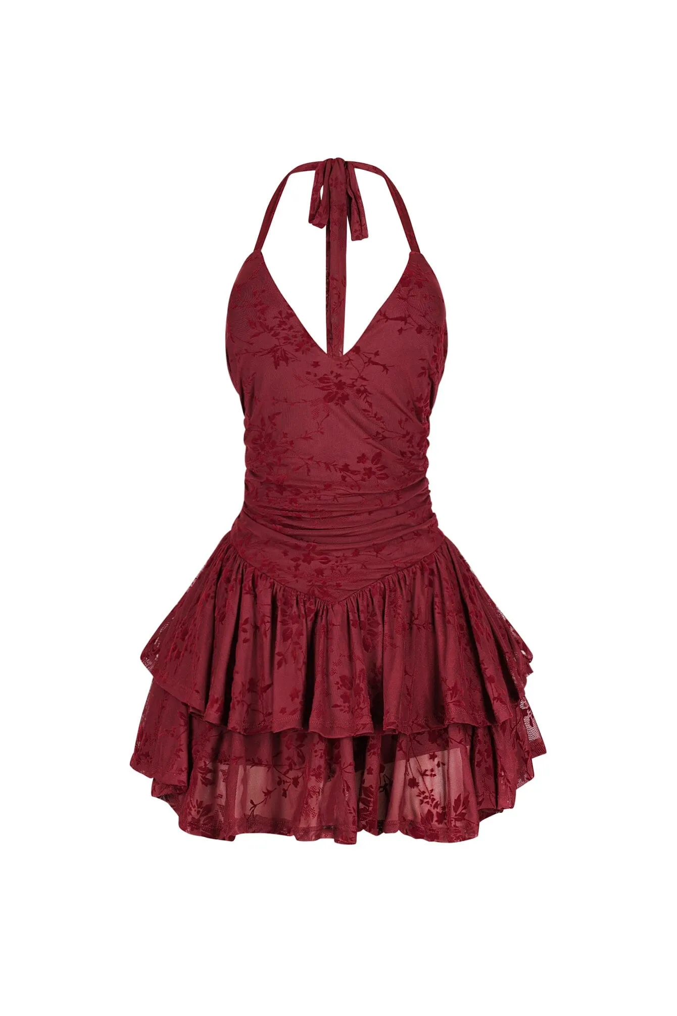 Lisbon Mesh Velvet Mini Dress sold by EDGE by Know Style product image thumbnail 4
