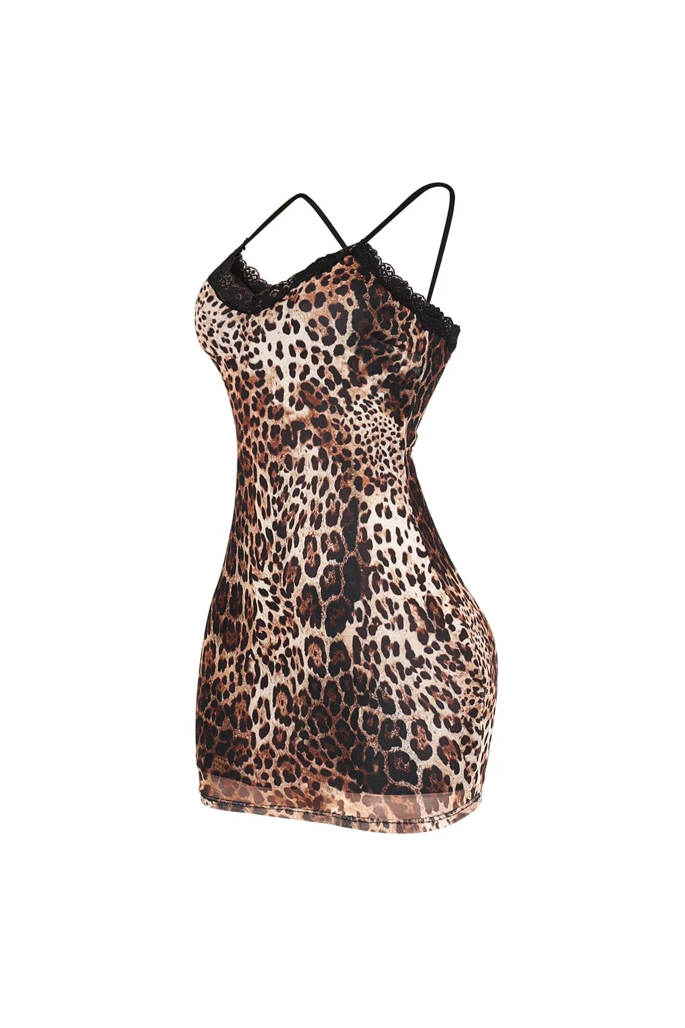 Bexley Leopard Mini Dress sold by EDGE by Know Style product image thumbnail 4