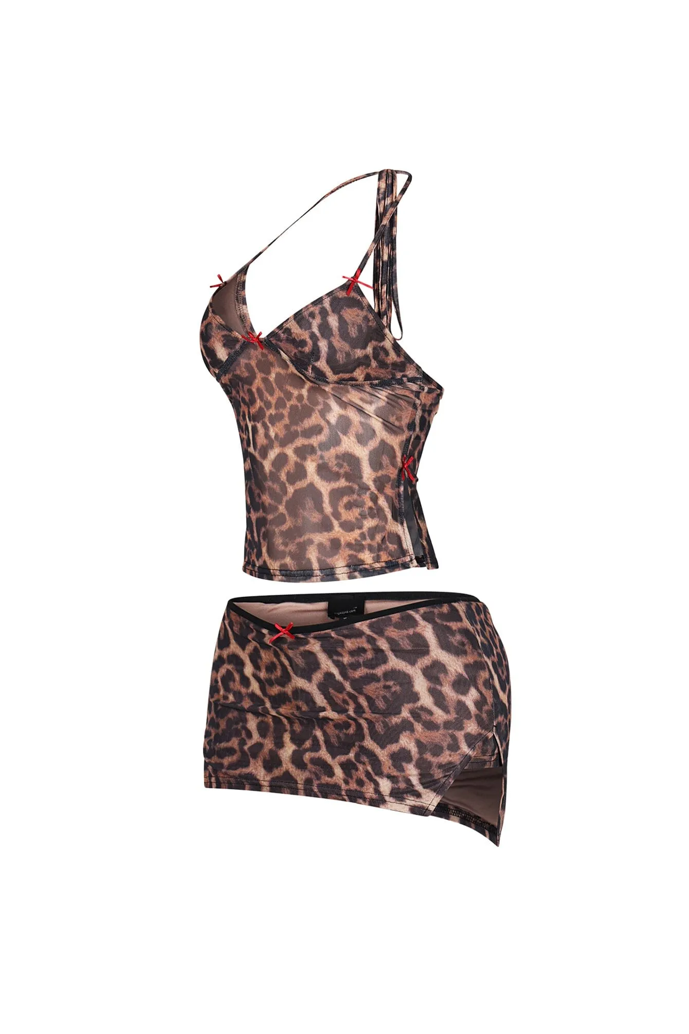 Desea Leopard Mesh Top & Skirt SET sold by EDGE by Know Style product image thumbnail 5