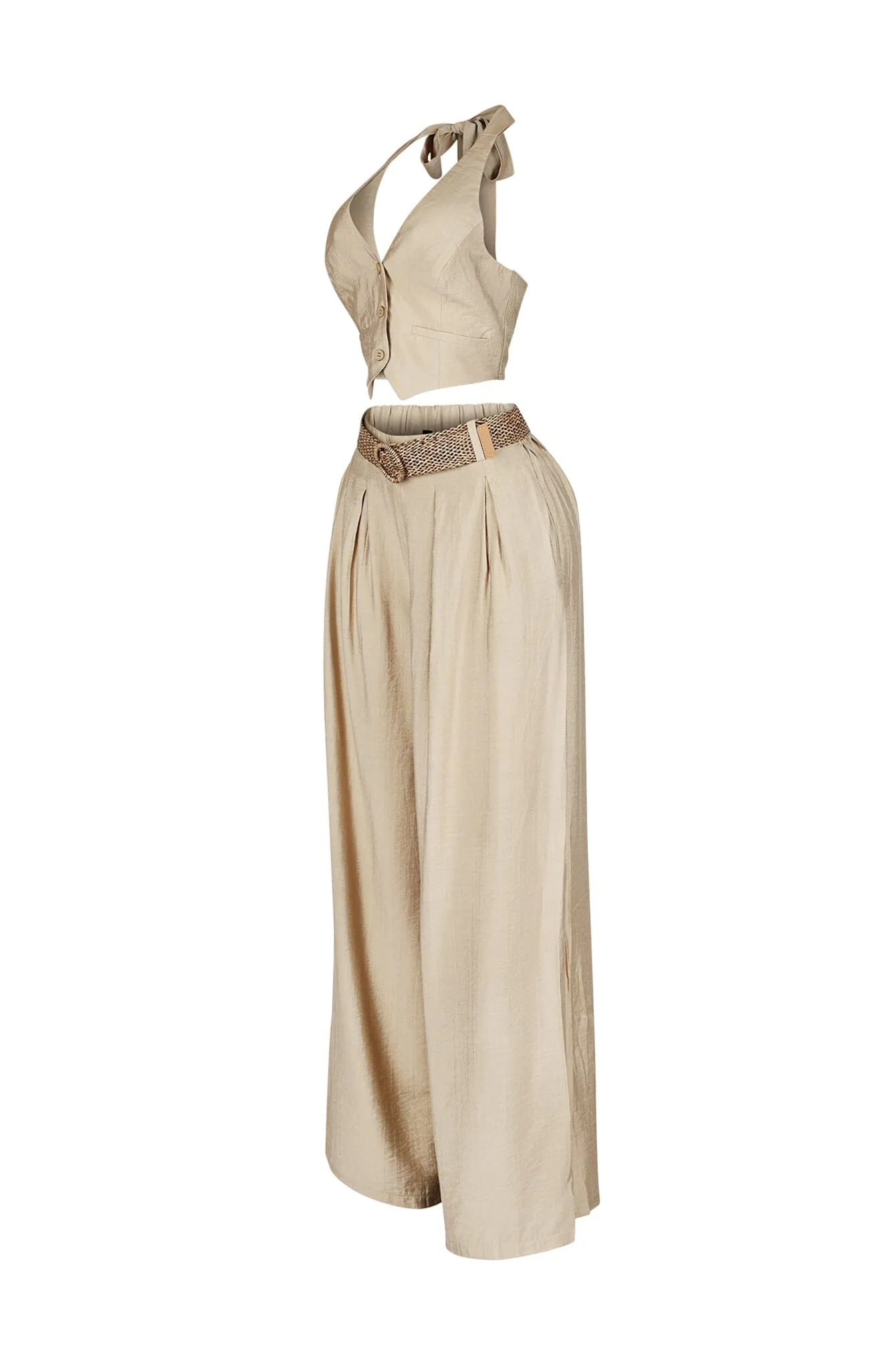 Vienna Halter Vest & Pants SET sold by EDGE by Know Style product image thumbnail 4