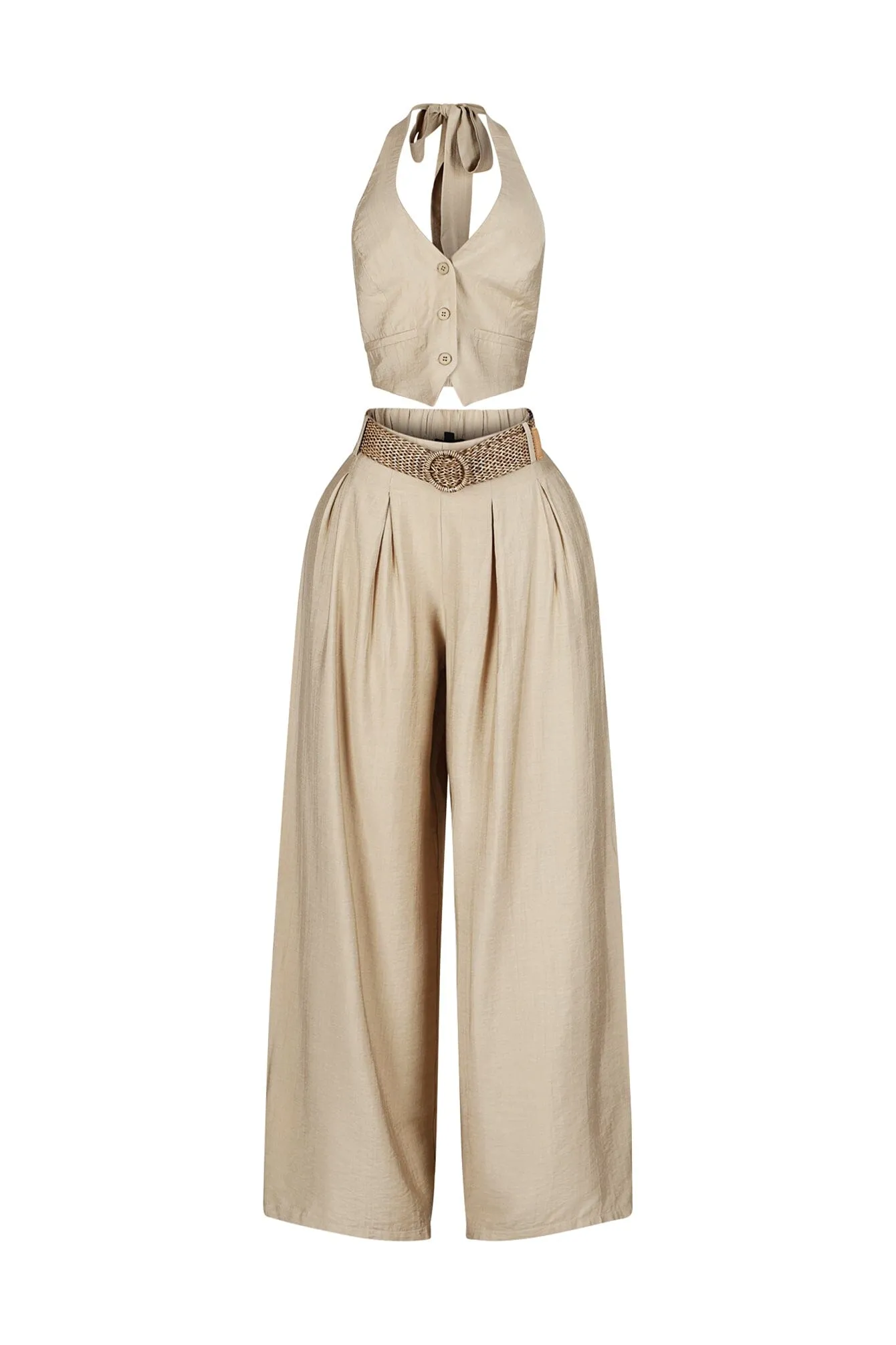 Vienna Halter Vest & Pants SET sold by EDGE by Know Style product image thumbnail 3