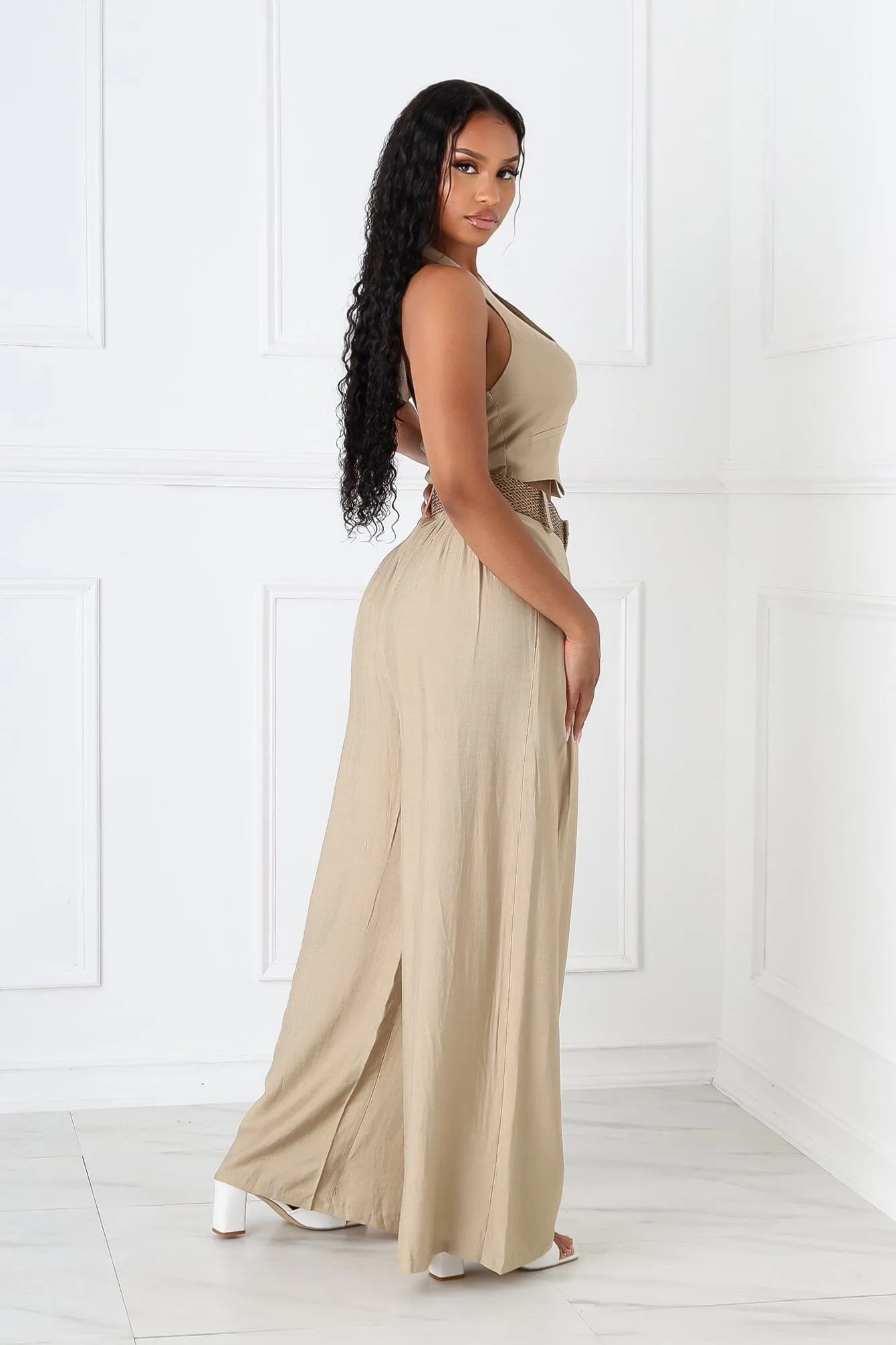 Vienna Halter Vest & Pants SET sold by EDGE by Know Style product image thumbnail 2