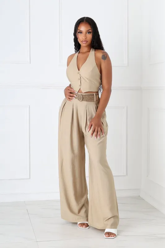 Vienna Halter Vest & Pants SET made by Miss Avenue