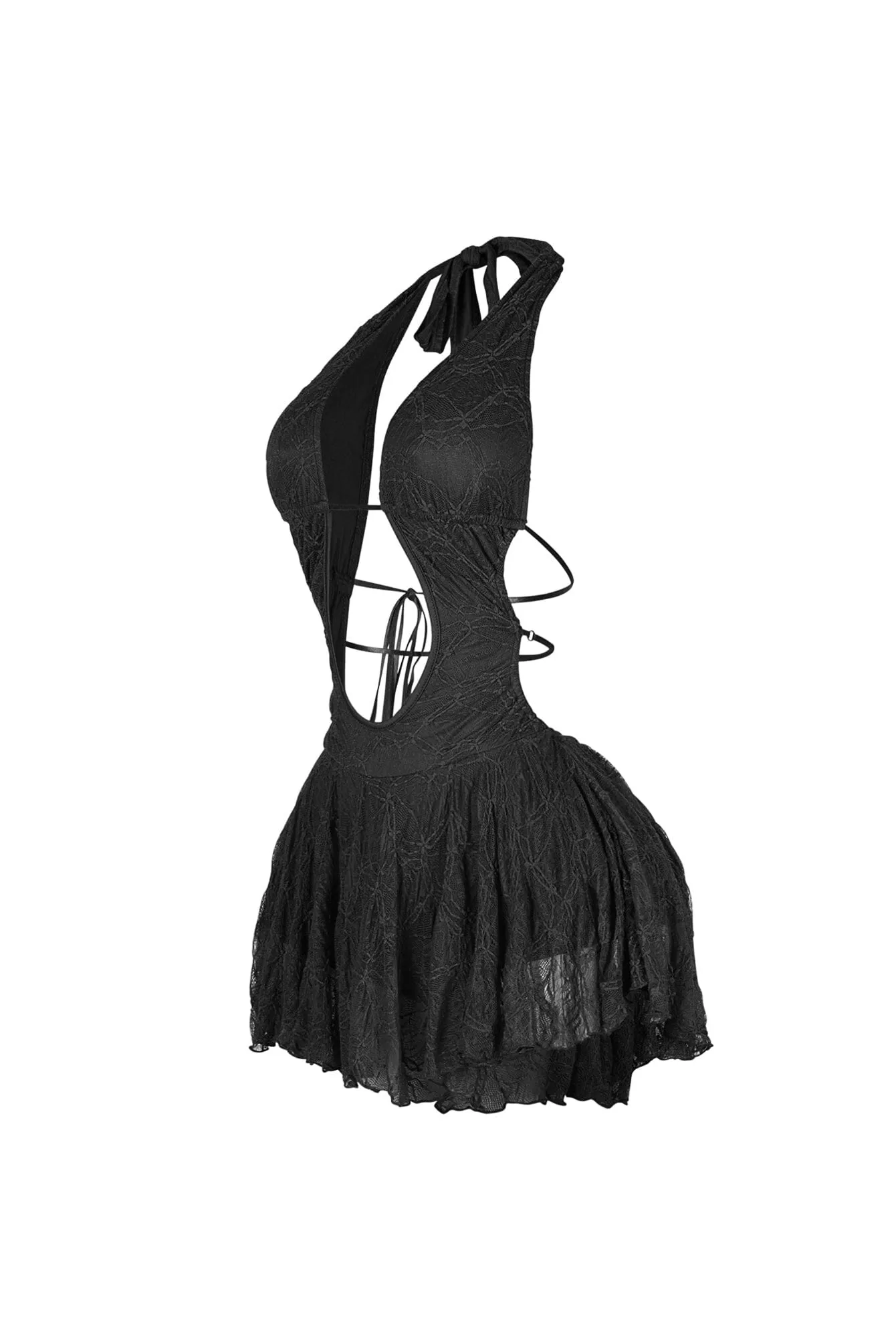 Zurich Lace Halter Micro Dress sold by EDGE by Know Style product image thumbnail 5