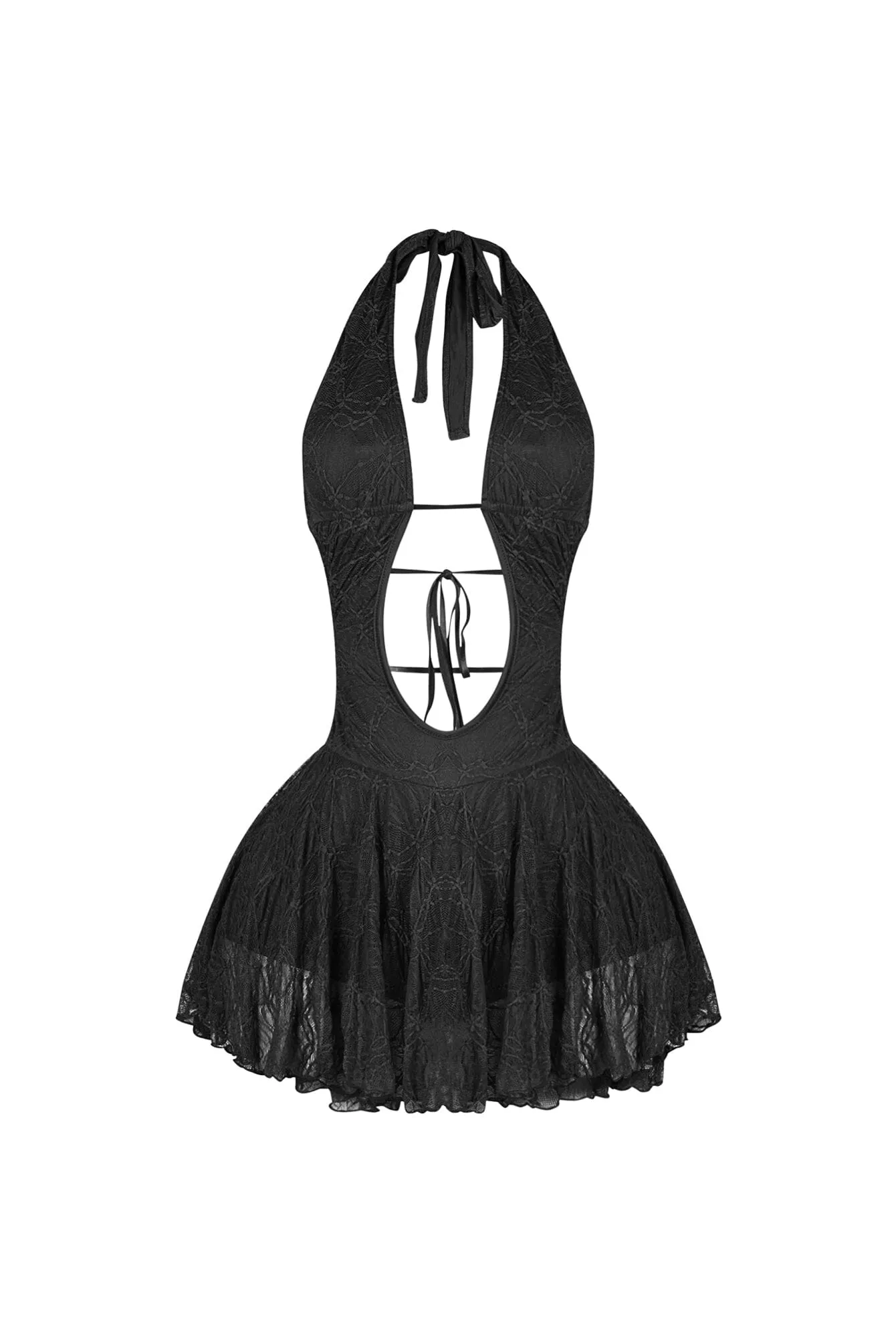 Zurich Lace Halter Micro Dress sold by EDGE by Know Style product image thumbnail 2