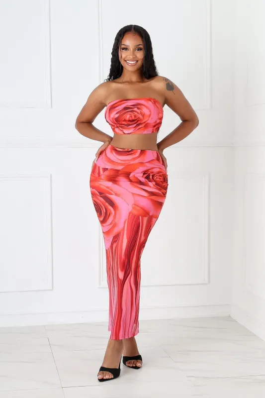 Dawnridge Mesh Tube Top & Skirt SET sold by EDGE by Know Style