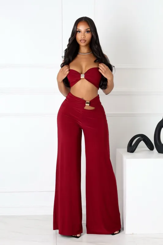 Goldenedge Metal Top & Pants SET sold by EDGE by Know Style