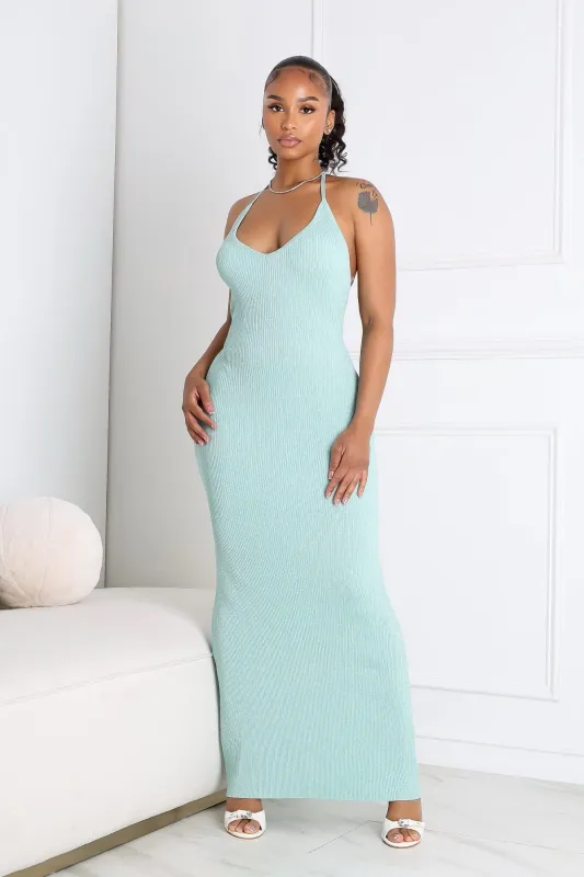 Rivexa Glitter Lurex Ribbed Maxi Dress sold by EDGE by Know Style
