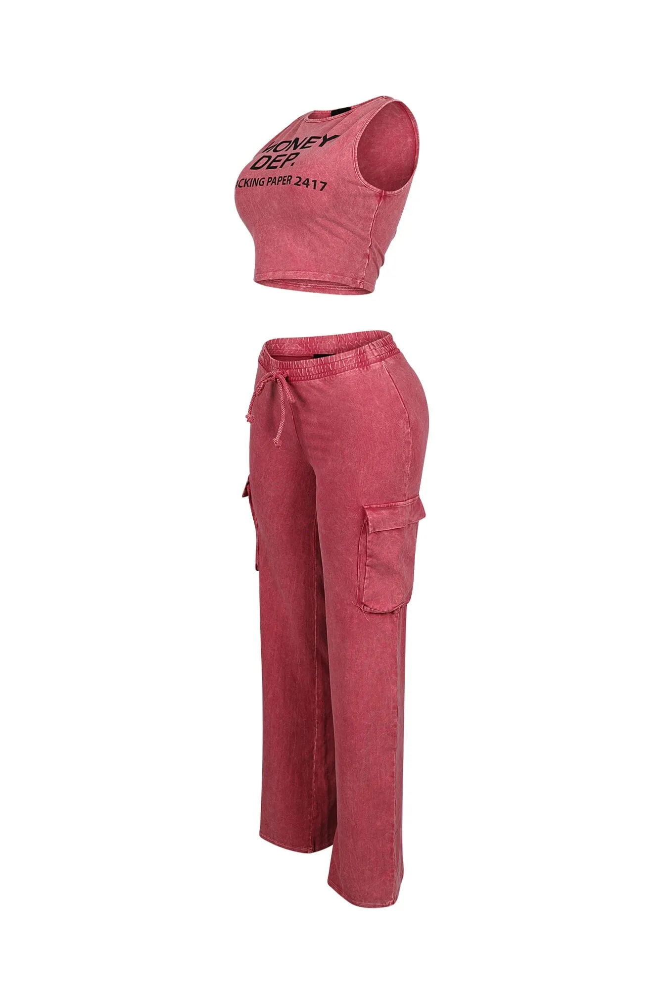 Money Dep Mineral Washed Top & Pants SET sold by EDGE by Know Style product image thumbnail 4