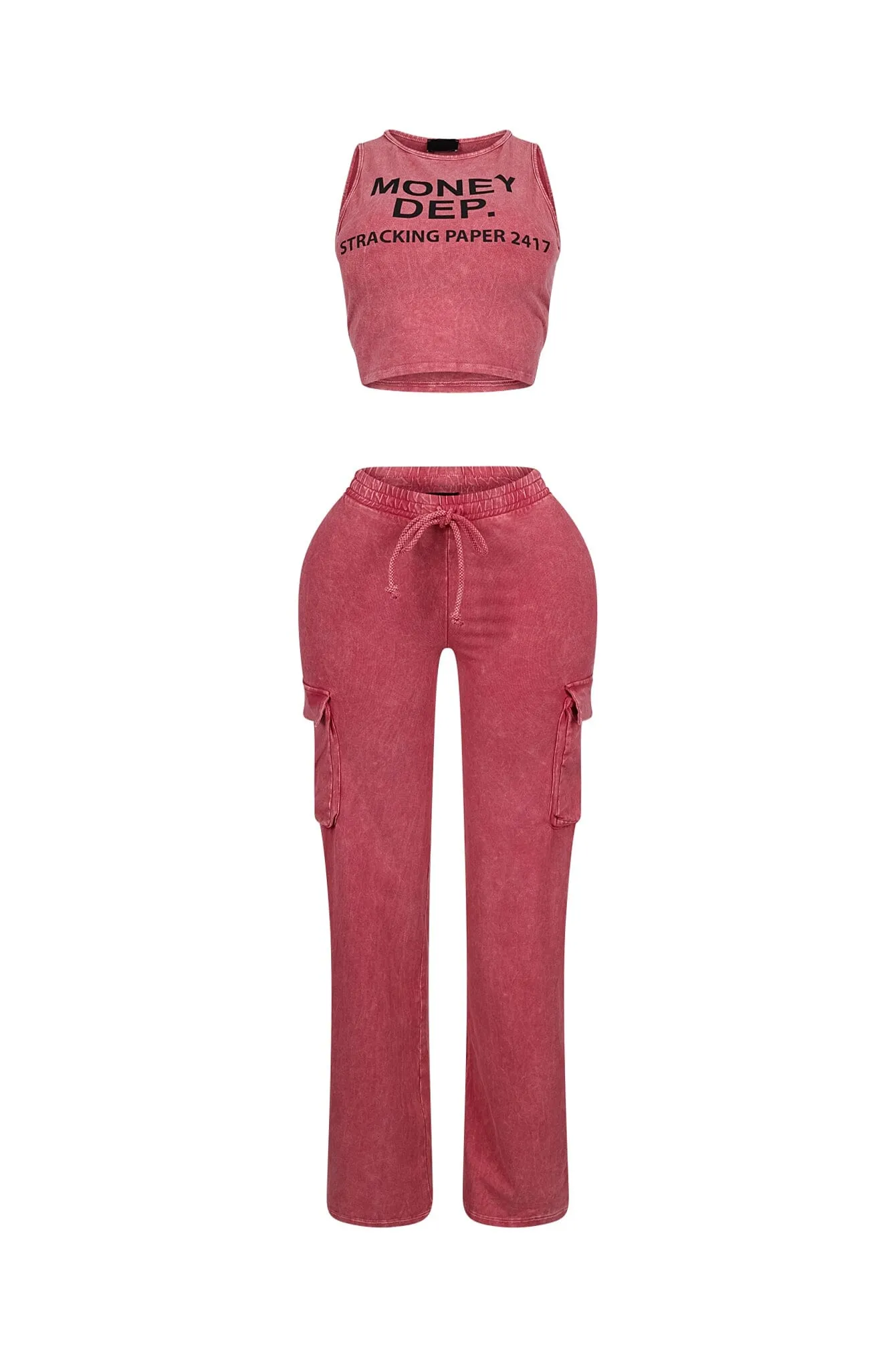 Money Dep Mineral Washed Top & Pants SET sold by EDGE by Know Style product image thumbnail 2