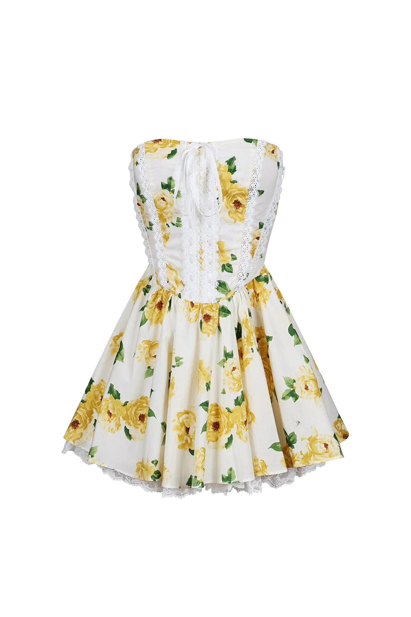 Rosa Floral Printed Flare Mini Dress sold by EDGE by Know Style product image thumbnail 4