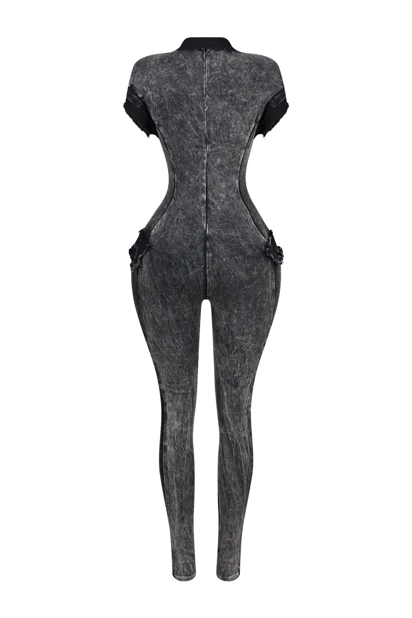 Cady Mineral Washed Frayed Jumpsuit sold by EDGE by Know Style product image thumbnail 4