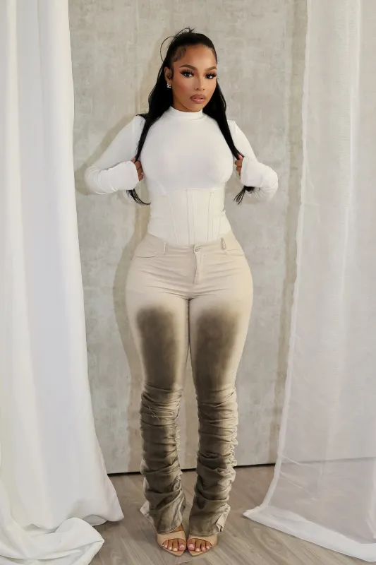 Lisa Airbrushed Ruched Pants sold by EDGE by Know Style