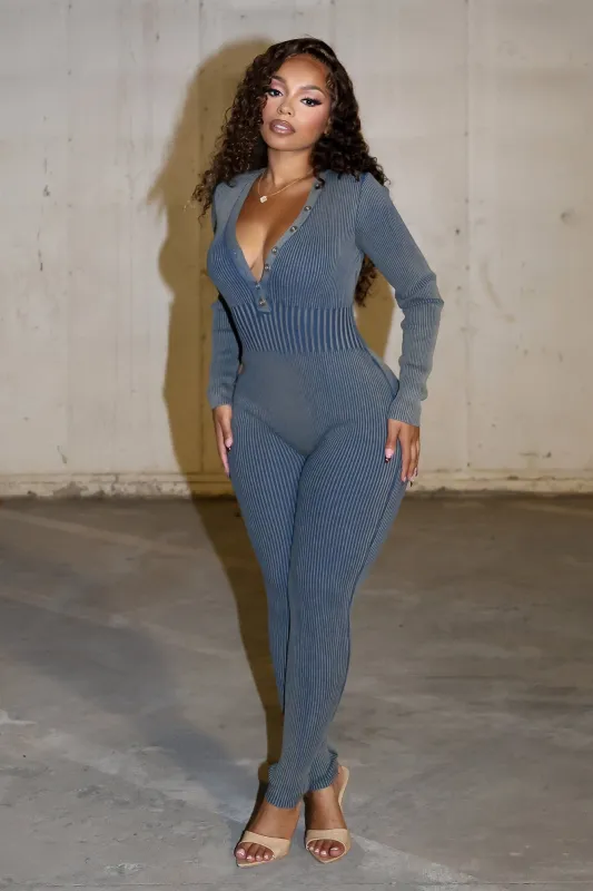 Karina Ribbed Knit Jumpsuit sold by EDGE by Know Style