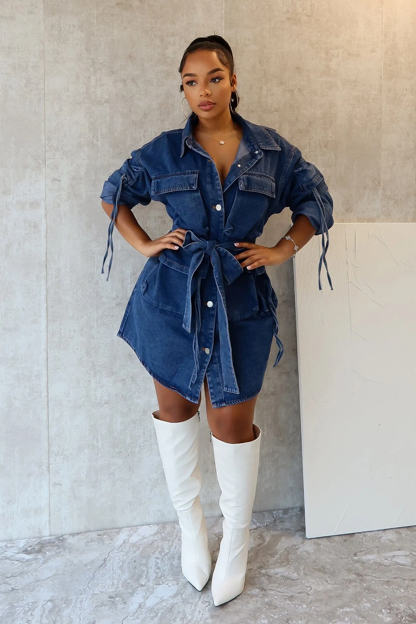 Meyer Oversized Cargo Denim Jacket sold by EDGE by Know Style