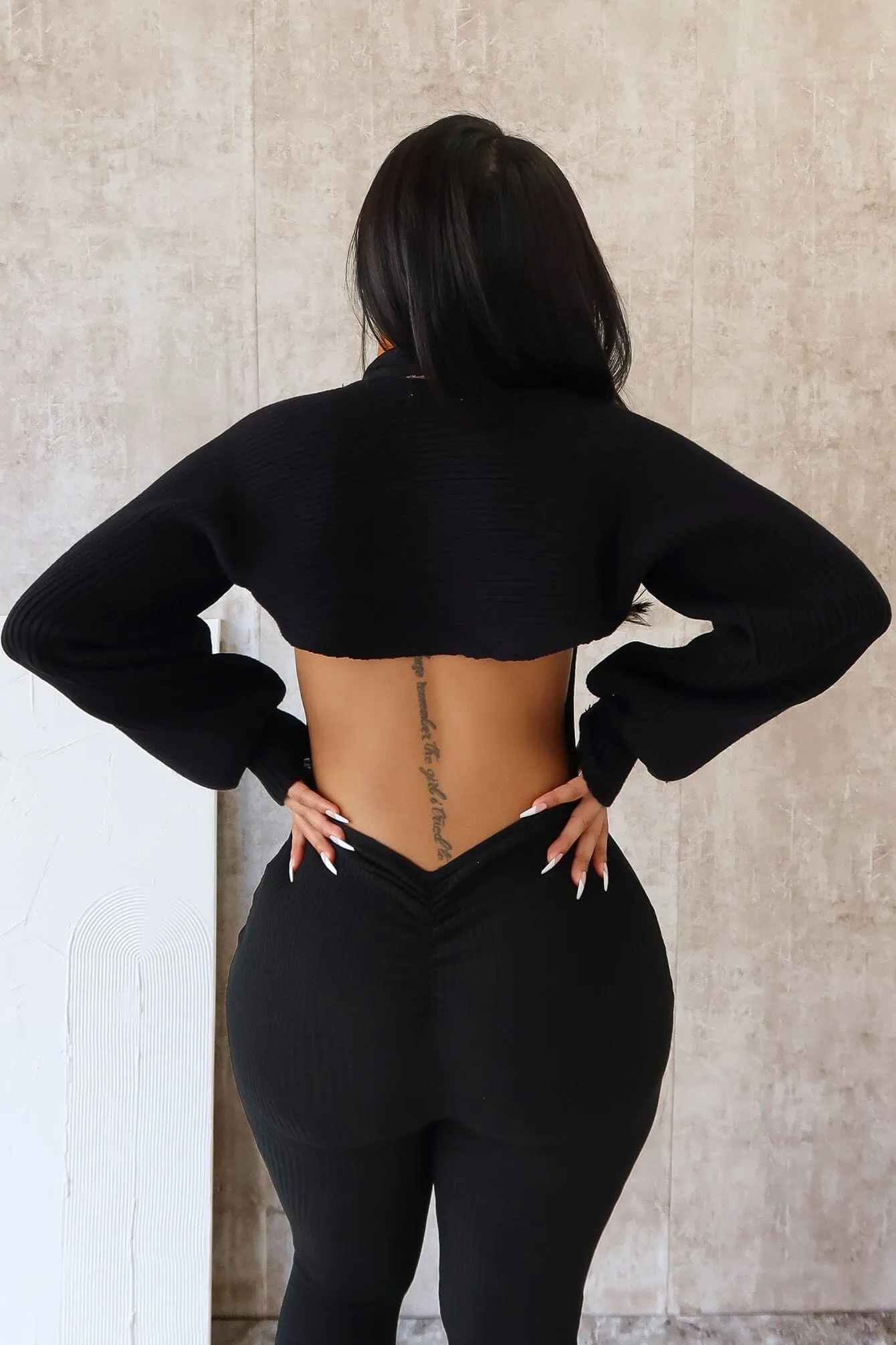 Matilda Ribbed Knit Bolero Cardigan sold by EDGE by Know Style product image thumbnail 4