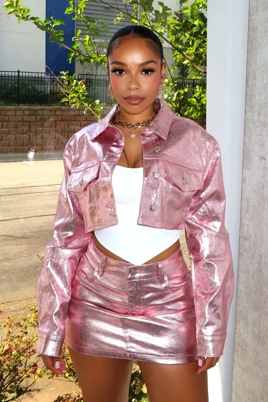 Loxley Metal Foiled Long Sleeve Jacket made by edge