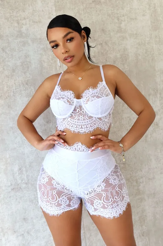 Relapse Lace Bustier & Shorts SET sold by EDGE by Know Style