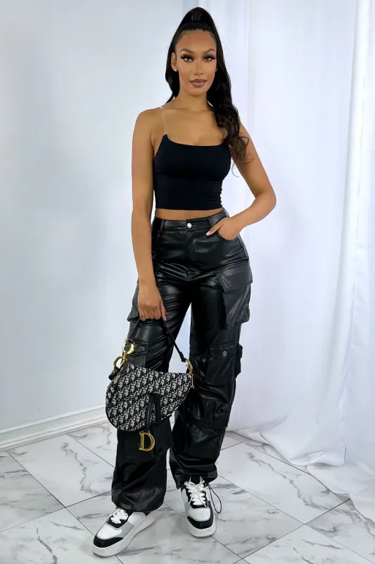 Khloe Clear Strap Crop Top sold by EDGE by Know Style