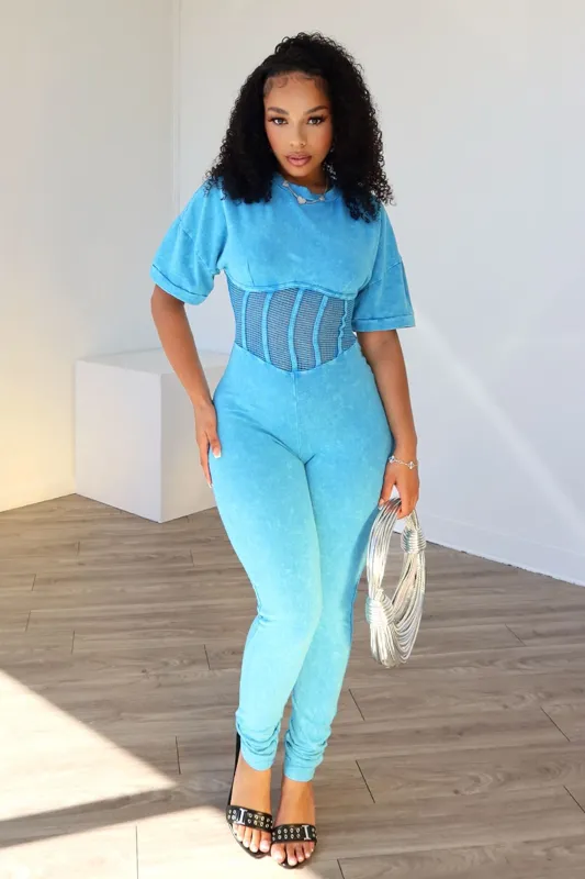BFFR Mineral Washed Corset Jumpsuit sold by EDGE by Know Style