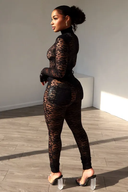 Bonita Lace Long Sleeve Bodysuit & Pants SET sold by EDGE by Know Style