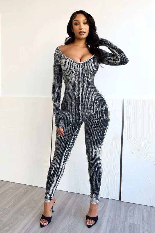 Skim Milk Ribbed Wide Neck Jumpsuit sold by EDGE by Know Style