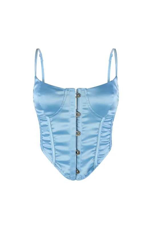 Aisha Satin Front Closure Corset sold by EDGE by Know Style