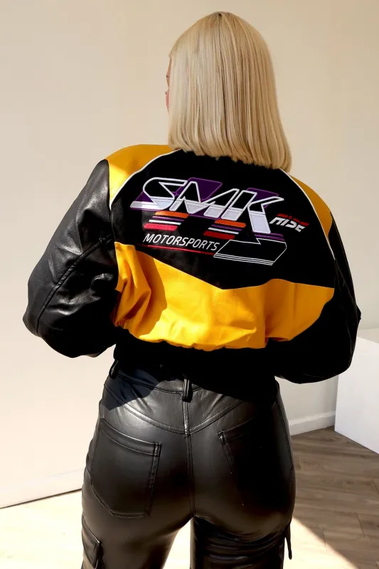 Motorsport Faux Leather Jacket sold by EDGE by Know Style