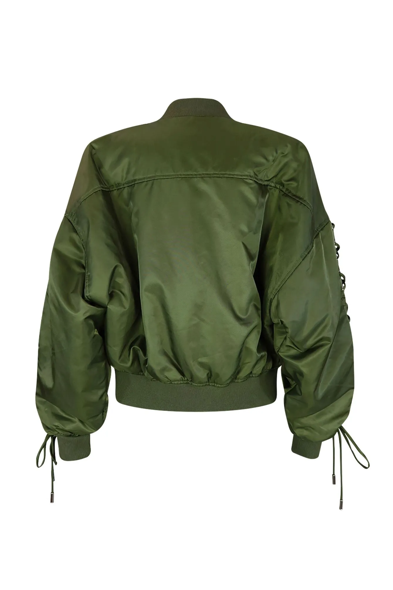 Kristy Oversized Nylon Bomber Jacket sold by EDGE by Know Style product image thumbnail 3