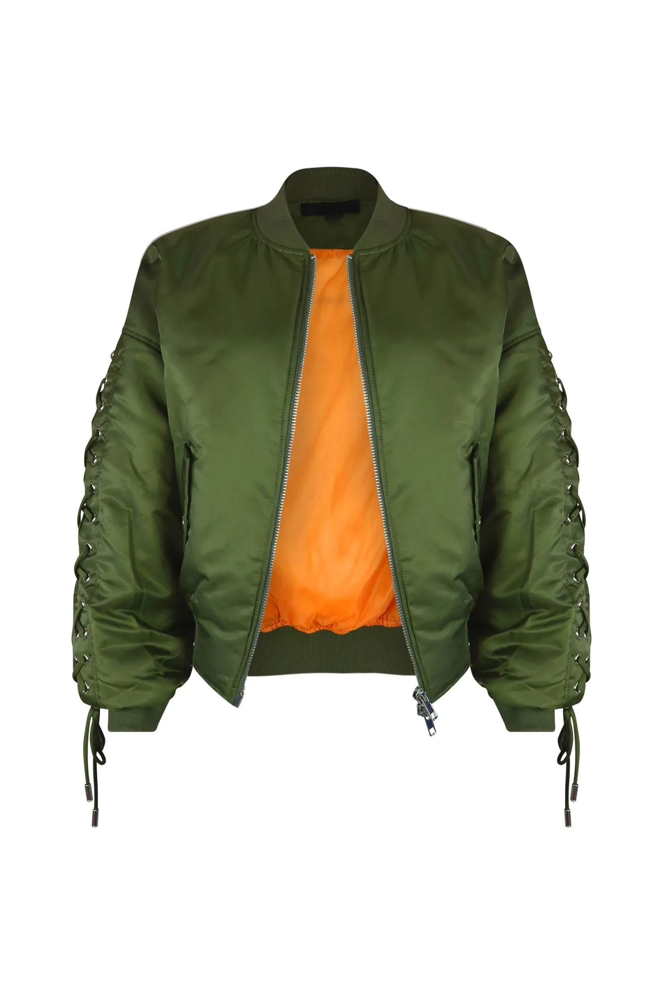 Kristy Oversized Nylon Bomber Jacket sold by EDGE by Know Style product image thumbnail 2