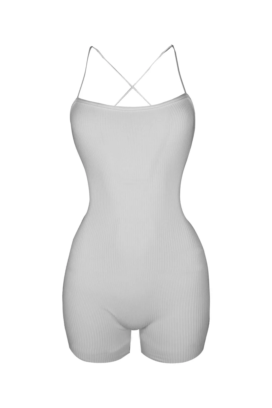 Summer Crush Ribbed Tank Strappy Romper sold by EDGE by Know Style product image thumbnail 2