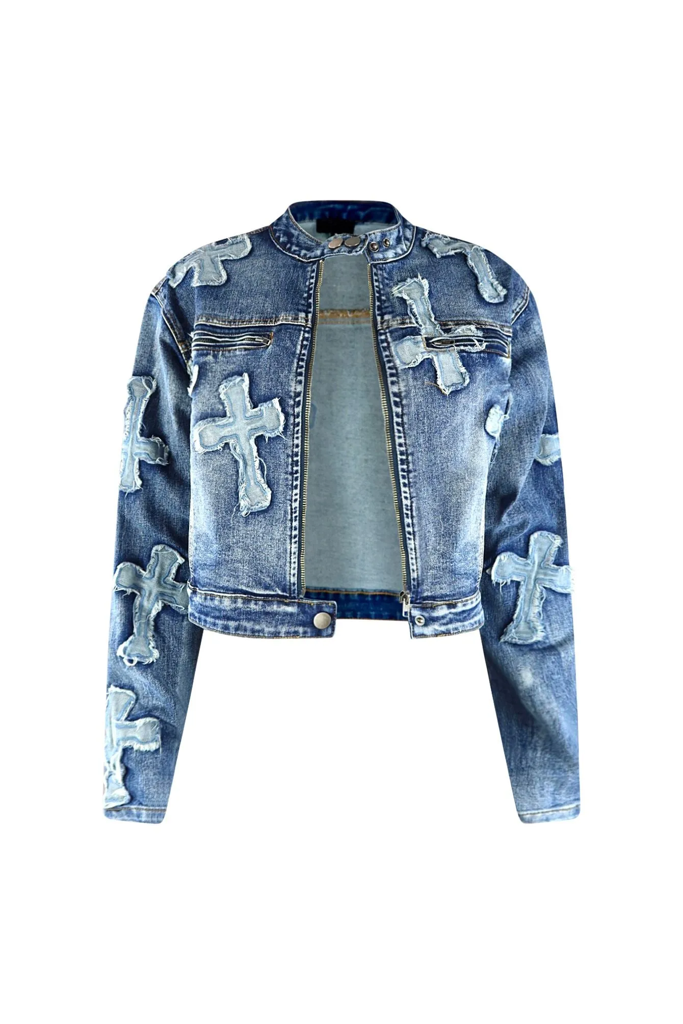 Cross Your Mind Denim Jacket sold by EDGE by Know Style product image thumbnail 3