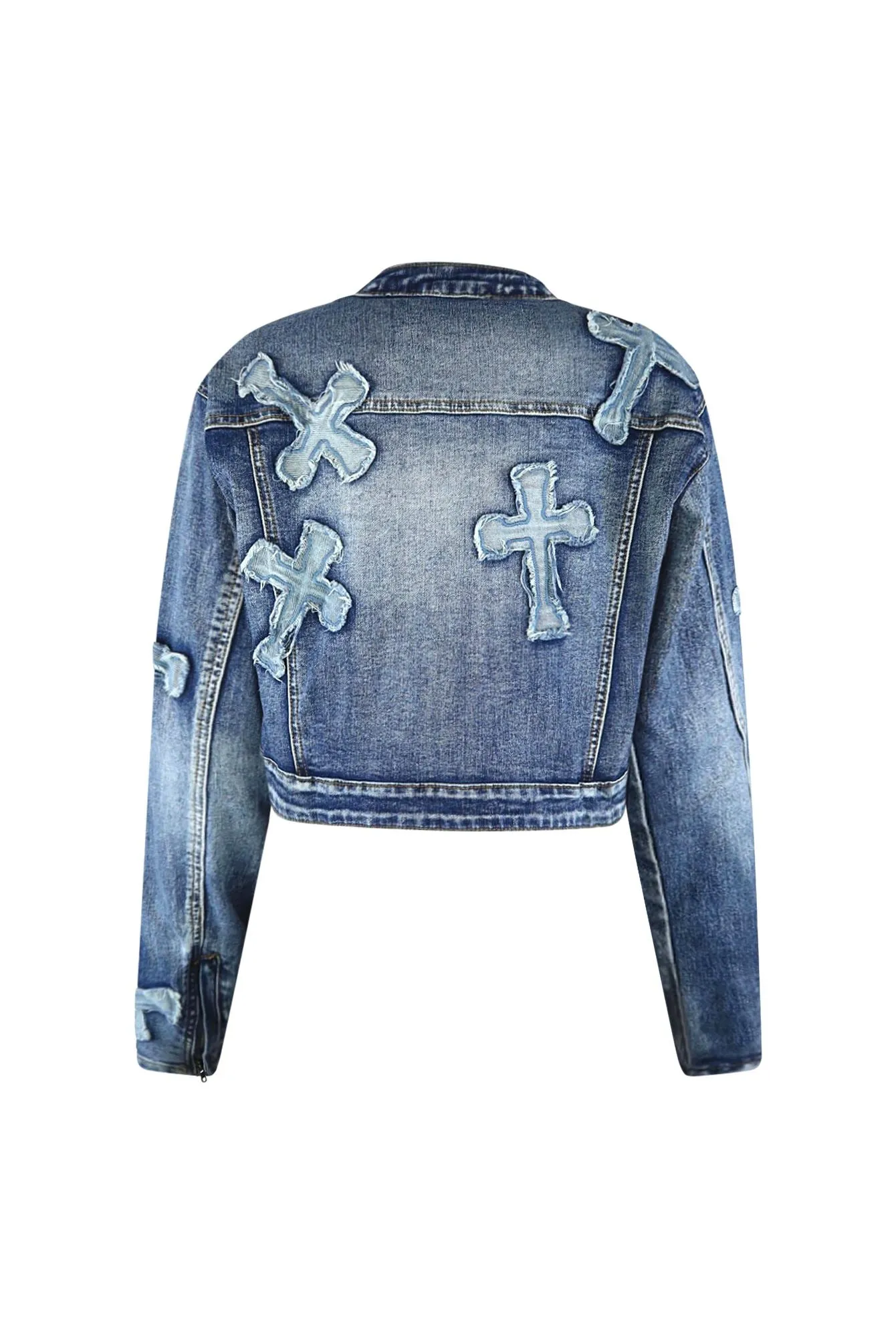 Cross Your Mind Denim Jacket sold by EDGE by Know Style product image thumbnail 4