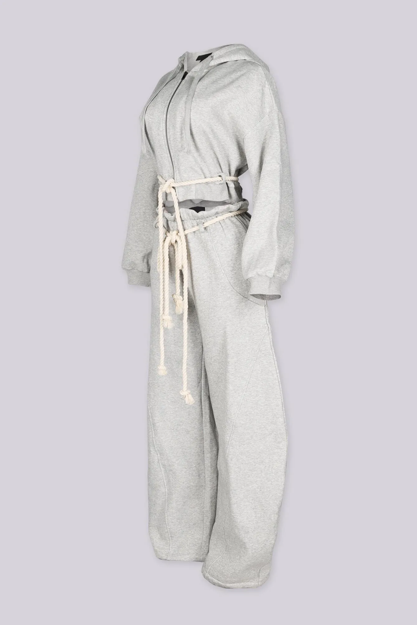 Rope Riot Zip Up Hoodie & Pants SET sold by EDGE by Know Style product image thumbnail 2
