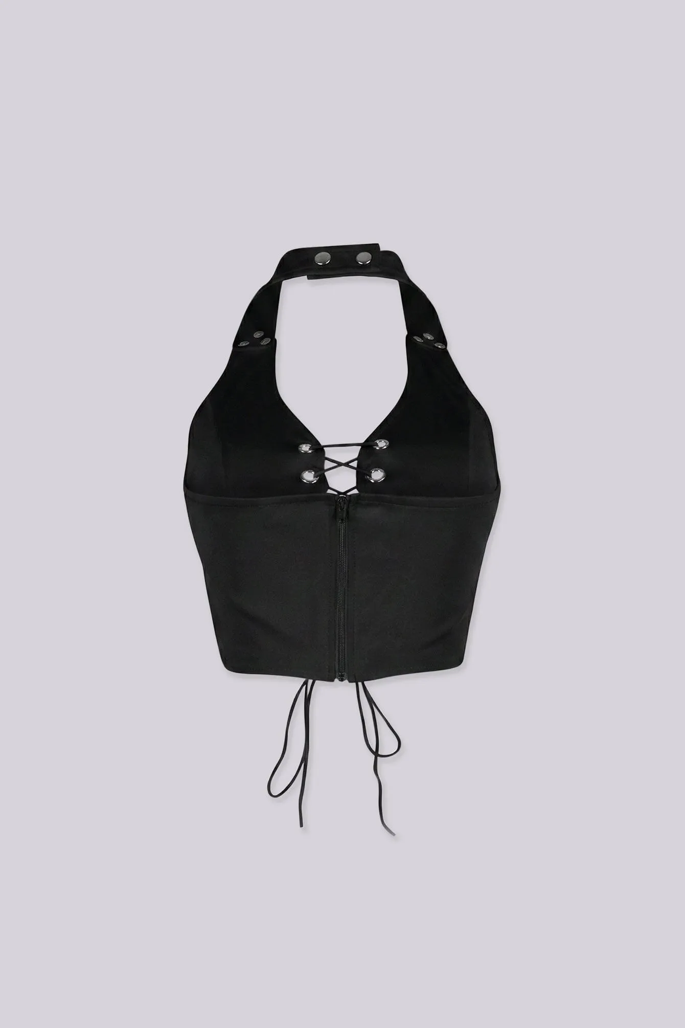 Raven Lace Up Halter Top sold by EDGE by Know Style product image thumbnail 5