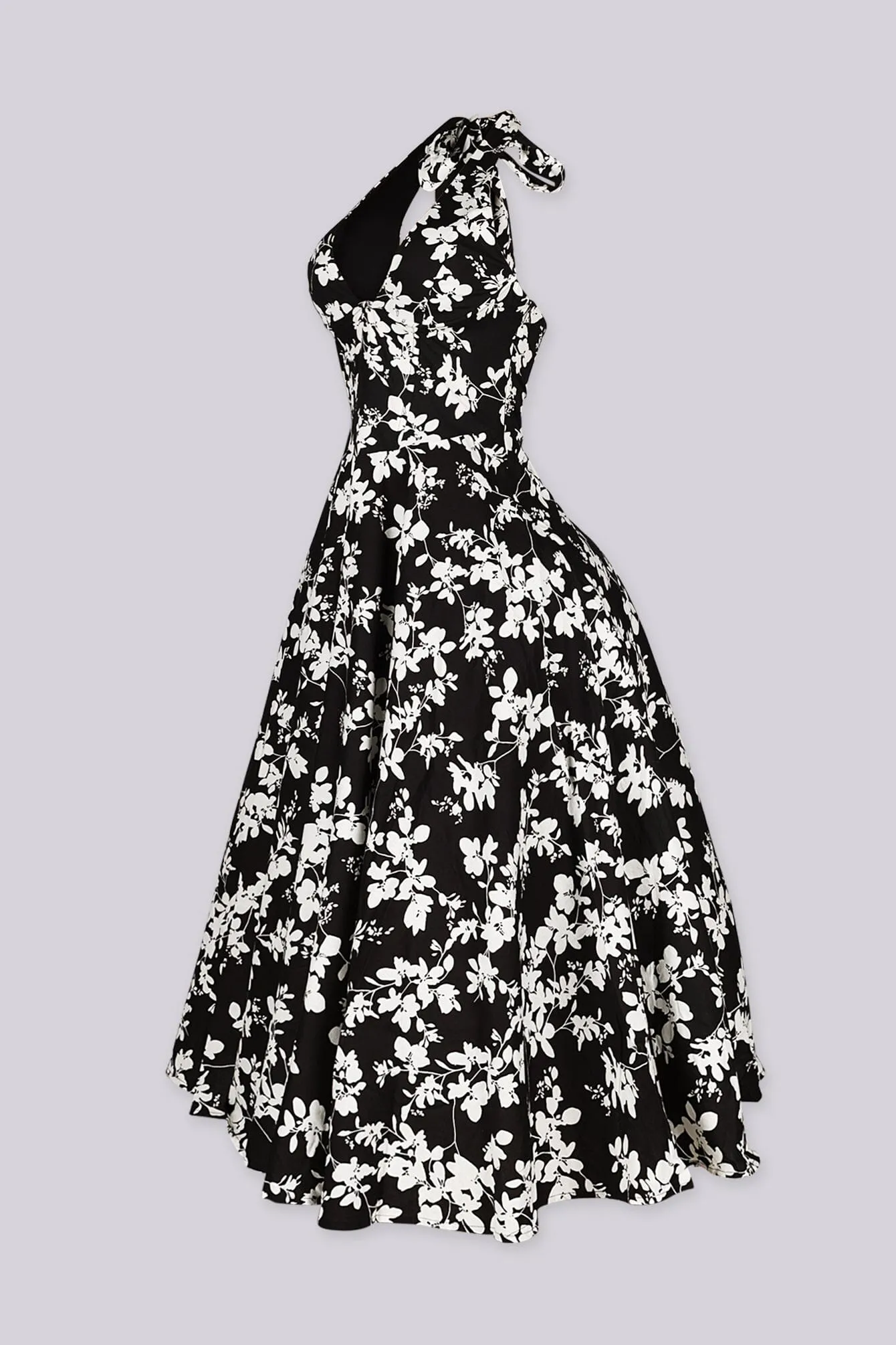 Sersei Lace Up Floral Midi Dress sold by EDGE by Know Style product image thumbnail 2
