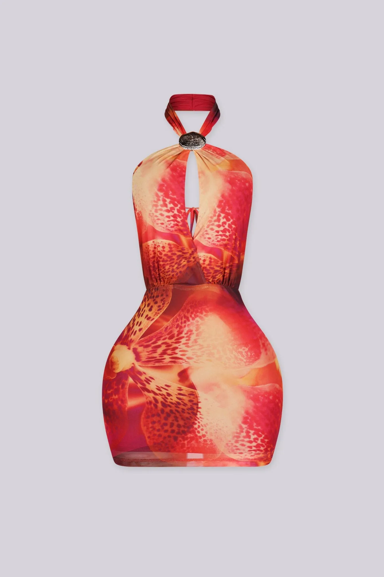 Nerina Shell Halter Mini Dress sold by EDGE by Know Style product image thumbnail 4