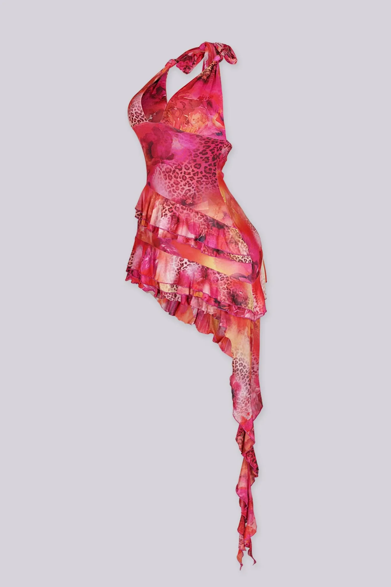 Cherry Kiss Halter Mini Dress sold by EDGE by Know Style product image thumbnail 5
