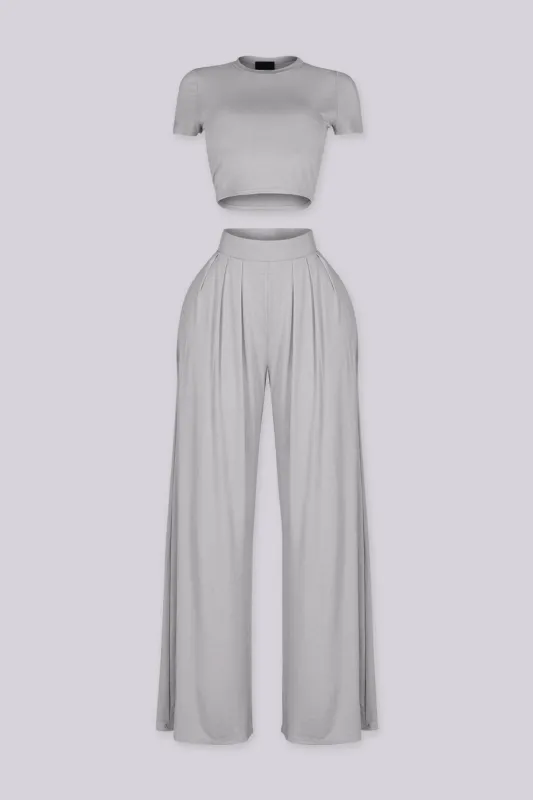 Ease Crop Top & Pants SET made by EDGE by Know Style